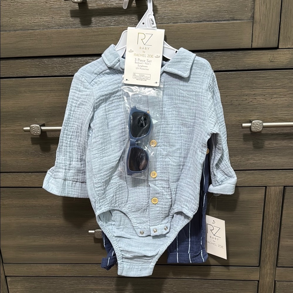 Rachel Zoe 3 Piece Set: Bodysuit and Pants with Sunglasses NWT